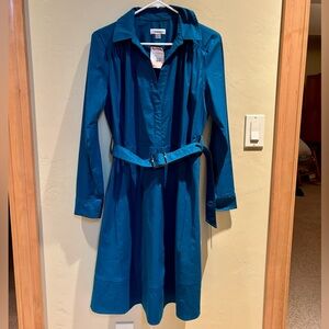 Calvin Klein Teal Long Sleeve Dress